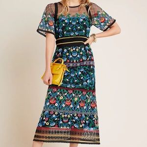 Esther Embroidered Midi Dress